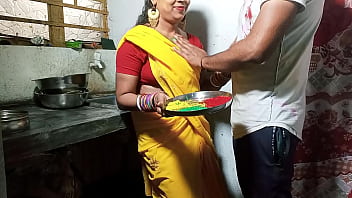Wet And Wild Holi Celebration With Sexy Bhabhi Bent Over The Kitchen Counter, Moaning In Clear Hindi