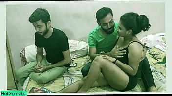 Unleashing The Virgin: An Indian Stud Shares His Fiery Girlfriend For A Raw Hindi Threesome