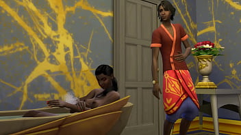 Stepmom And Stepson Share A Steamy Bath Together