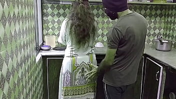 Spicy Indian Bhabhi Gets Ravaged In The Kitchen While Cooking, Moaning In Hindi