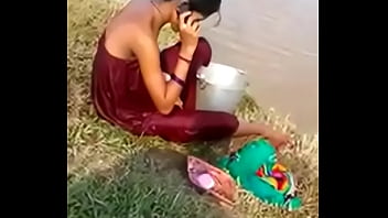 Desi Bhabhi Exposed In The Bath, Ready For Action In An Open Place