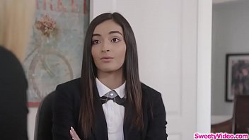 Spoiled Little Student Gets Her Mouth Filled By The Mature Dean