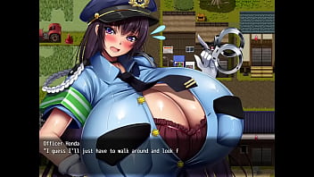 Busty Cop Gives A Sloppy Titfuck In The Middle Of The Village