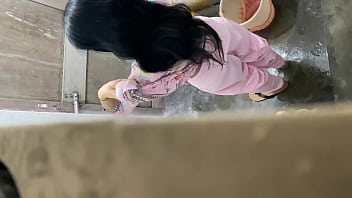 Sister-in-law Strips Completely Naked For A Steamy Shower Session