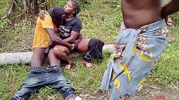 Two College Studs Sneaked Into The Woods For A Wild Outdoor Romp, Fucking Hard As Villagers Strolled By