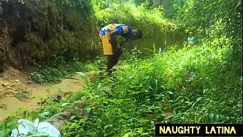 Outdoor Ebony Queen Gets Ravaged By Her Husband’s Driver On A Bush Path In The Village