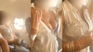 Bold Indian Wife Flashes Her Tits On A Crowded Airplane