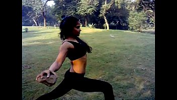 Sweaty Desi Indian Babe Workout – Tits Bouncing