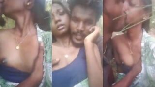Desi Couple’s Wild Bush Fuck In The Open Air