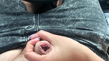 She Flashed Her Tits In The Car And Jerked Me Off On The Drive To The Village.