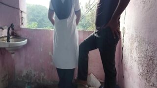 College Girl Gets Nailed By Her Boyfriend In An Abandoned Building