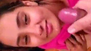 Indian Beauty Moans In Ecstasy As She Gets Her Face Glazed