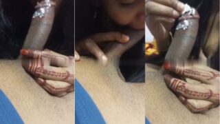 Sloppy Desi Wife Gobbles Her Husband’s Cock