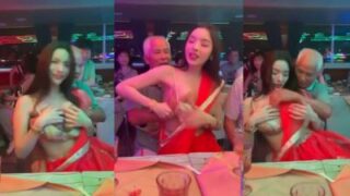 Groping Granny’s Tits At The Town Square