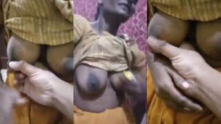 Master Gropes His Servant’s Tits In Homemade Desi Sex Tape