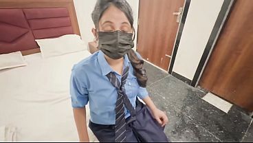 Desi Schoolgirls In Oyo Hotel Rough Fucking With Dirty Hindi Moans
