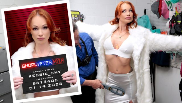 Caught In The Act: Fiery Redhead Gets A Shoplyfter Spanking