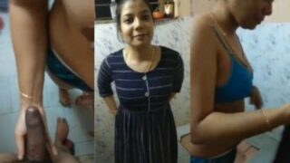 Steamy Bathroom Fuck Tape Leaked From Desi Boyfriend’s Phone