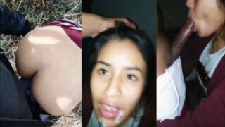 Sweaty Outdoor Indian Sex Scene With Girlfriend Getting A Cumshot On Her Face