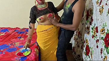 Horny Devar Fucks His Bhabhi’s Pussy In Holi Celebration – Clear Hindi Moans