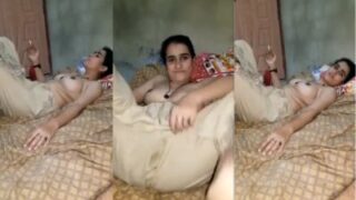 Punjabi Babe Puffing Smoke And Flashing Her Tits