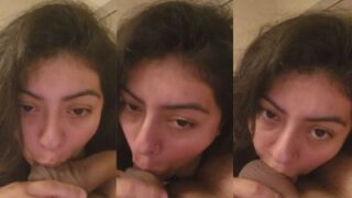 Watch This Horny Delhi Chick Deepthroat Her Boyfriend’s Thick Cock In A Hot Indian Sex Tape