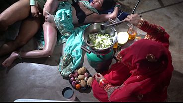 Watch My Indian Step Mom In The Kitchen, Getting All Hot And Dirty With Desi Cooking