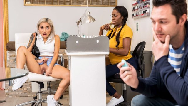 Sneaky Vibrator Turns Salon Visit Into Steamy Fuck Session