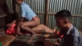 Three Village Blokes Gangbang A Cheap Slut In Leaked Sex Tape