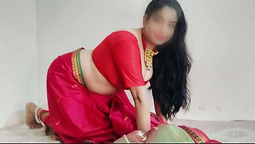 Hot Indian Bhabhi With Big Tits Getting Fucked In A Red Sari, Dirty Desi Hindi Moans
